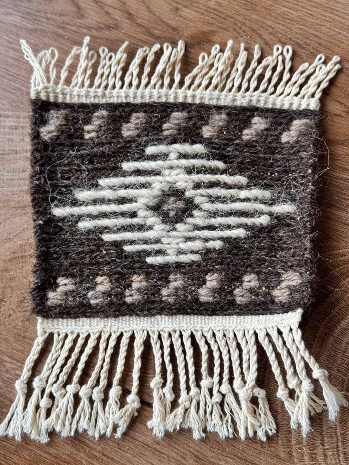 An undyed sumak armenian style carpet.
